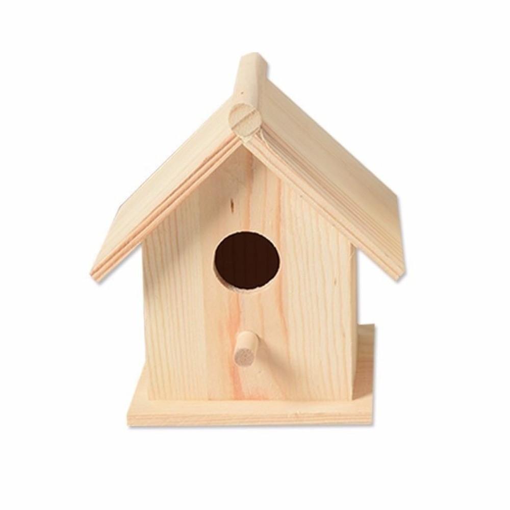 Small Stand Garden Bird House Durable Bird Nest House Convenient Wooden Bird House Indoor Use
