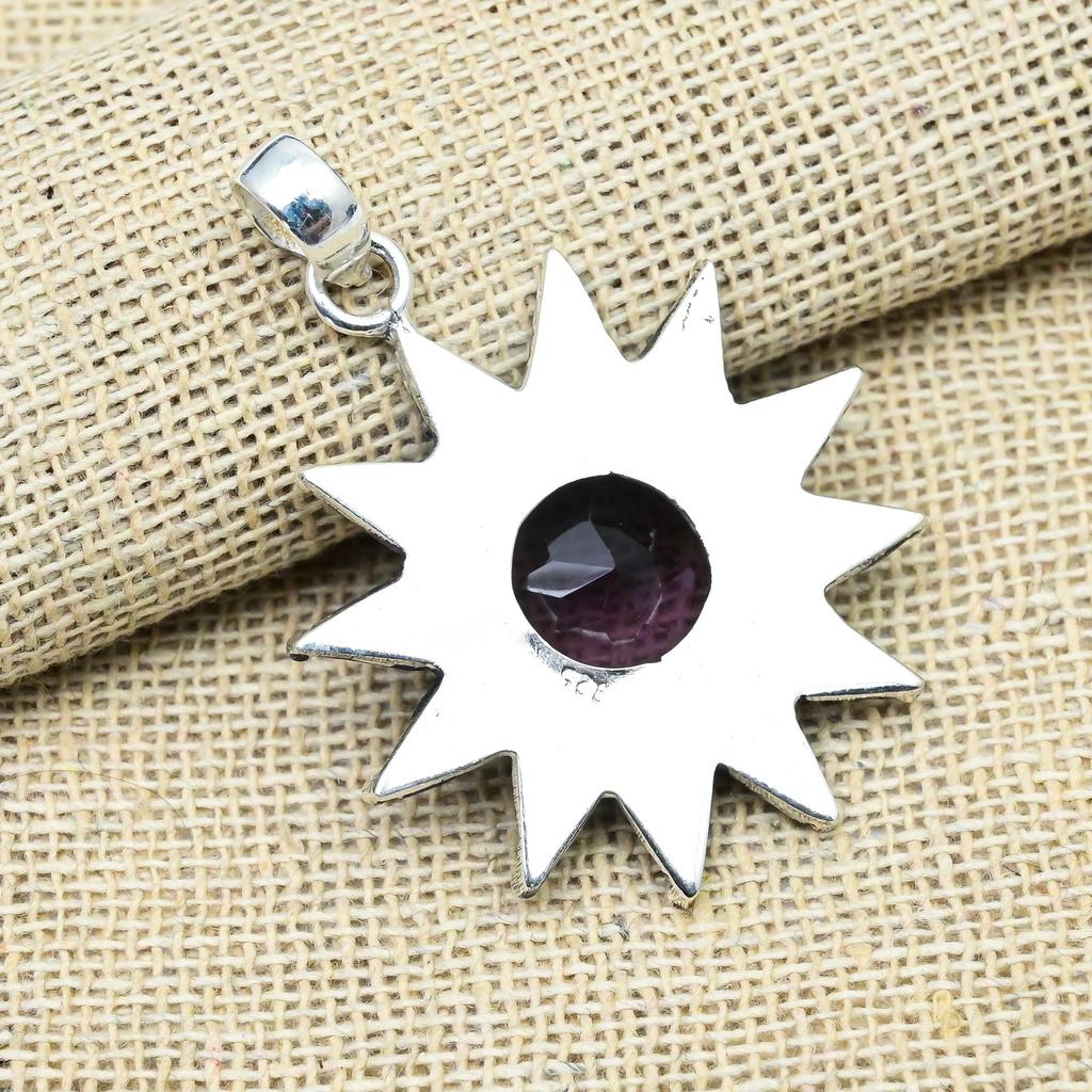 Amethyst Gemstone  Handmade 925 Sterling Silver Jewelry  Beautiful Pendant For Thanksgiving