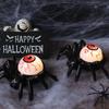 1-5PCS Halloween LED Eyeball Candle Lamp with Spider Design Glowing Pumpkin Light for Party Atmosphere Decoration Prop Spooky