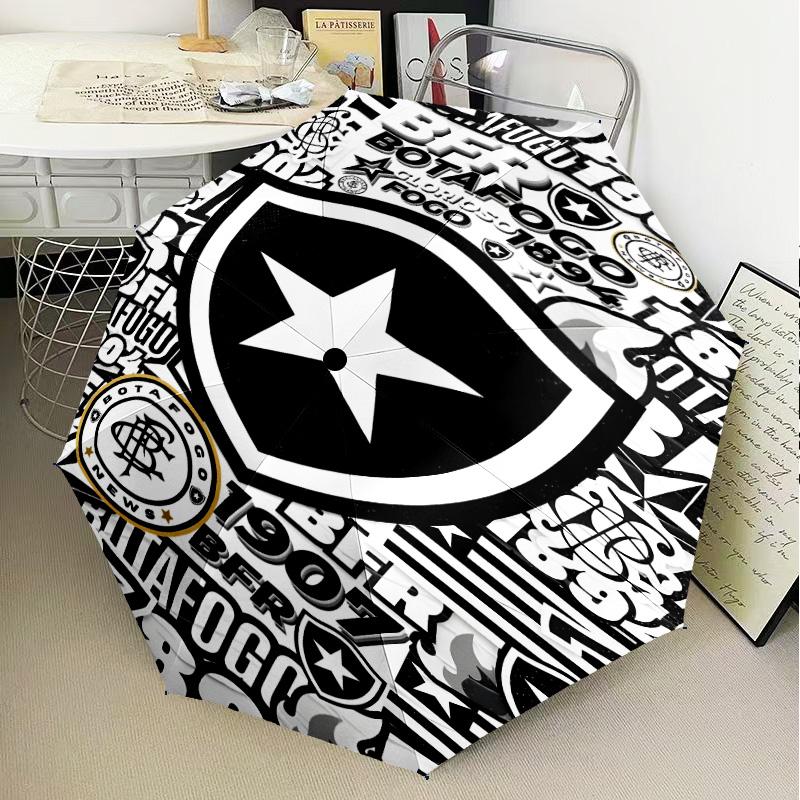 1PC Shield With Star Emblem Printed Umbrella Folding umbrella, automatic umbrella 8-Frame for Travel, camping Fan gifts Christmas Gifts