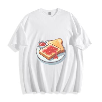 Marmeladen-Toast Leckerli T-Shirt Herren Damen Tees Top - Süße Morgen-Glückseligkeit Unisex Tee