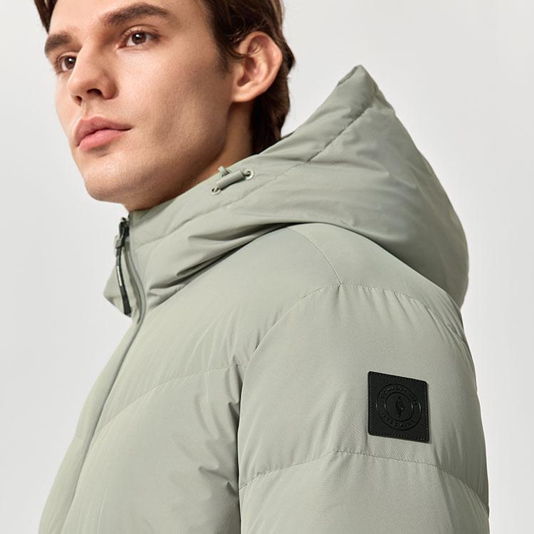 Skechers Windproof Waterproof Stain Resistant Warm Insulated Anti Static Versatile Short Hooded Down Jacket Men Outerwear L425M005-04H0