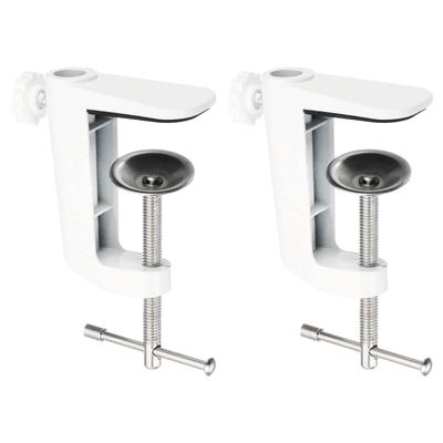 PATIKIL Grampo de Montagem Universal para Mesa com Parafusos Ajustáveis para Furo Microfone Lâmpada Branco 2 Peças em Forma de C Diâmetro 7,5mm/12mm, Braço, Suporte,
