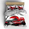 Red Sun, Snowy Peaks, Japanese Aesthetic Printed Duvet Cover Set1 Duvet Cover+2 Pillowcasemulti Size Bedroom Bedding Decor