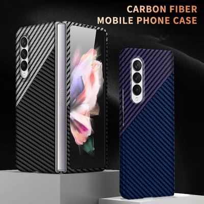 Luxury Carbon Fiber Case for Samsung Galaxy Z Fold 5 4 3 2 W22 W21 Z Flip 5 4 3 ZFold ZFlip Fold4 Fold5 Flip4 Flip5 Bumper Cover