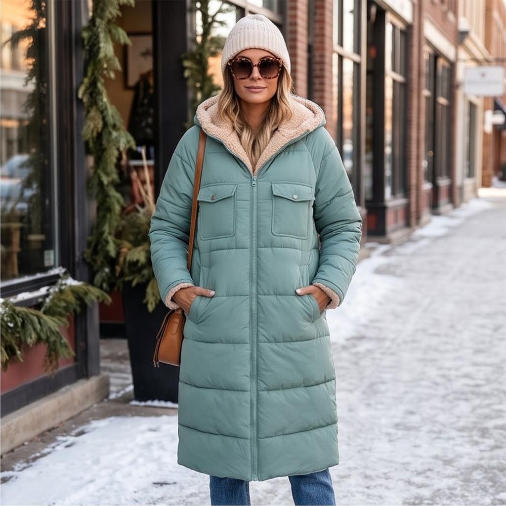 Women's Casual Long Sleeve Hooded Jacket Color Outerwear for Everyday Wear