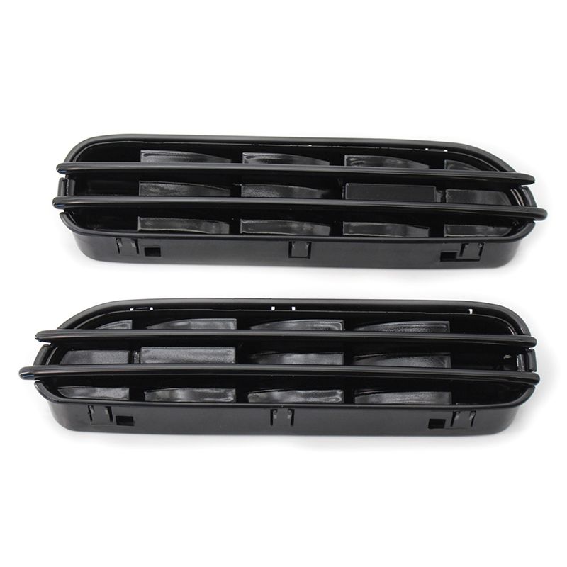 A30F-1Pair Car Side Wing Fender Air Flow Vents Grille Grill For BMW E60/E61 E39 M5 Glossy Black Glossy Black