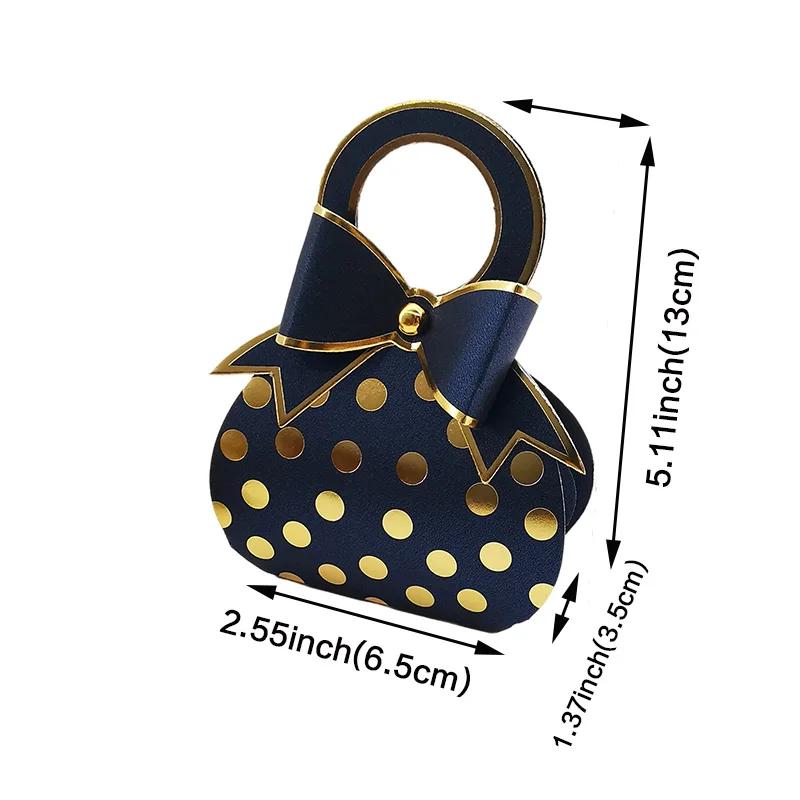 20/30/50PCS Polka Dot Bow Candy Box Packaging Wedding Bridal Kid Gift For Guest Baby Shower Birthday Party Favors Decor Supplies