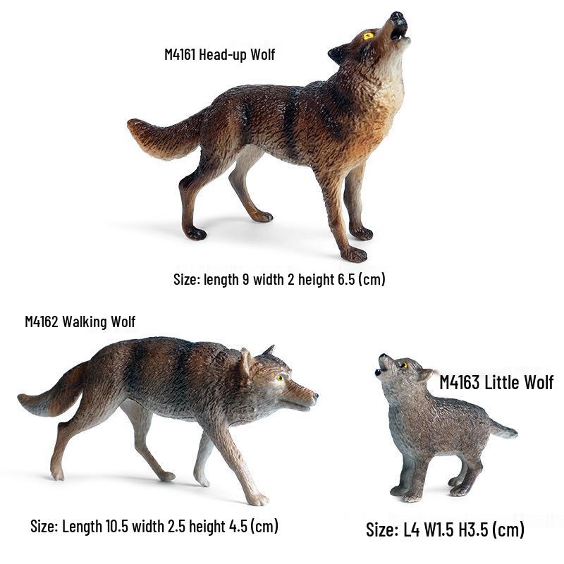 Heart-Shaped Children's Cognitive Toy: Roaring Tibetan Wolf Model Ornament