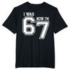 Ich war 6, jetzt bin ich 7 Geburtstag Heiß verkaufendes Bedrucktes Kinder Kurzarm Freizeit Rundhals Oberteil Sommer Polyester Stoff T-Shirt