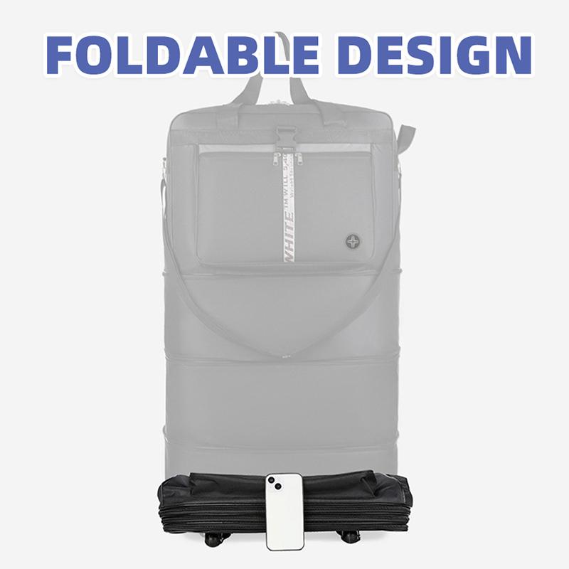 New Fashion Airline-Checked Luggage Large Capacity Folding Travel Bag Universal Wheel Oxford Cloth Luggage Bag