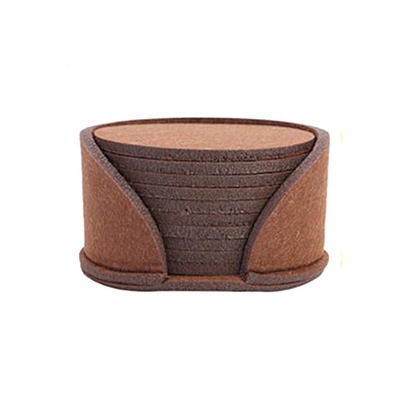 Set da 10 pezzi Sottobicchieri Rotondi in Feltro Protezione Tavola da Pranzo Tappetino Resistente al Calore Sottobicchiere per Tazze Calde Caffè Tè Sottopiatto Accessori Cucina