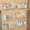 Wall-Mounted Rectangular Compartment Organizer for Medicine, Cosmetics, and Lipstick