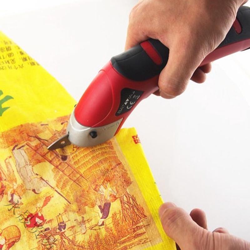 100W 110V-220V Akku-Elektroschere + 2 Klingen Stoff Leder Tuch Schneiden Aufladbare Stoff Nähschere 3.6V