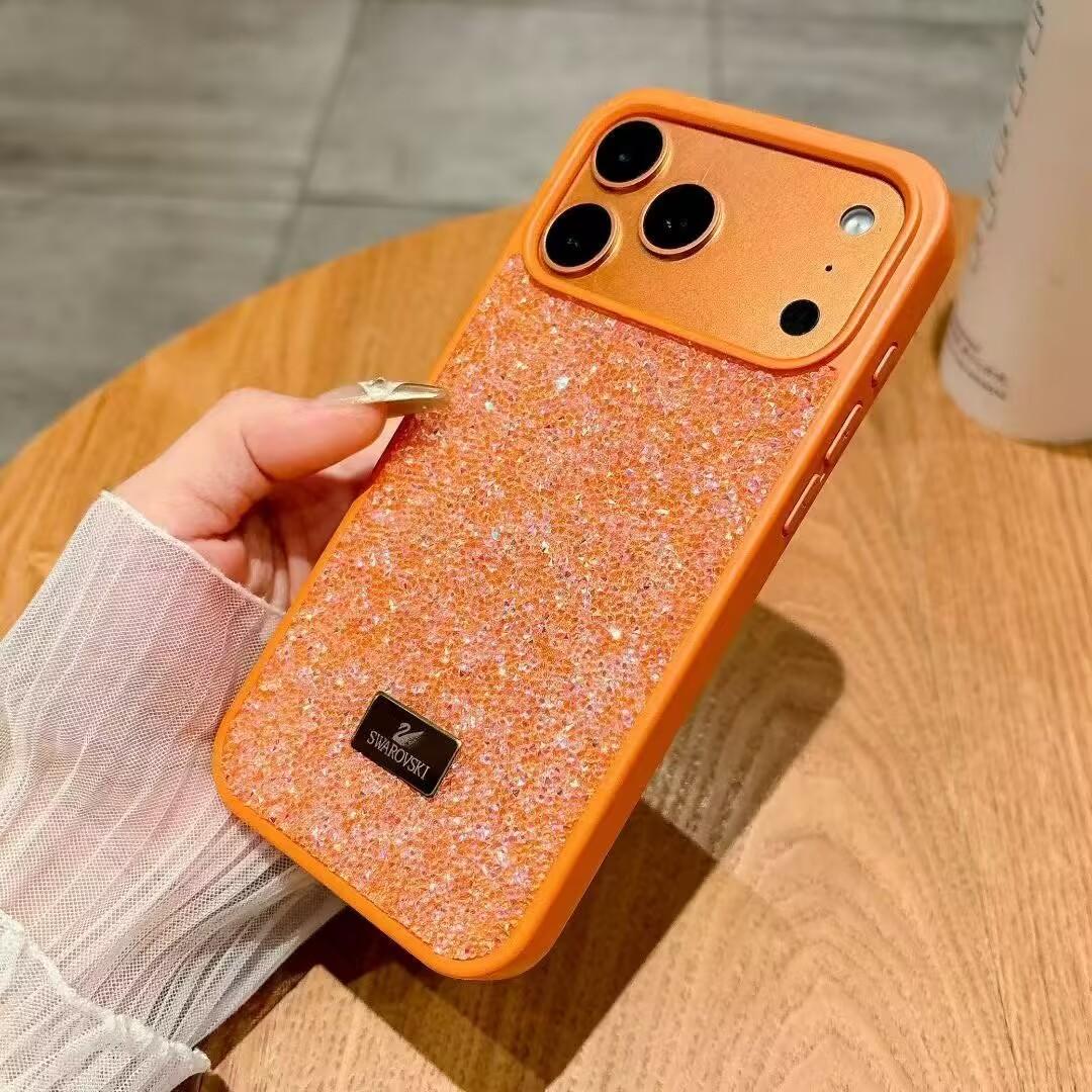 

Розкішний модний Блискучий Діамантовий М який чохол для телефону для iphone17 16 15 11 12 13 14 Pro Max Блискуча Захисна накладка для камери Coque for iphone 17 pro