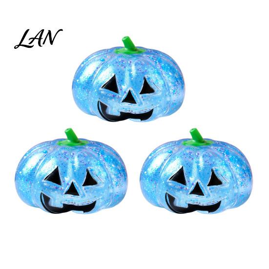 Classroom Stress Toy 1/2/3Pcs Halloween Pumpkin Relief Toy, Creepy Head Squeeze Decompression Glitter Ball for Kids Adults, Party Favors