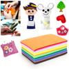 80 Stück Verschiedene Farben DIY Bastelmaterial Quadratische Form Vlies Filzstoff Filzplatten Heimnähen