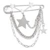 Metal Chain Tassel Chain Pin Butterfly Design Lapel Pin Chain Pendant Brooches  Wedding Party