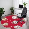 1PC Chiikawa Office Round Area Rug Suitable For Office, Under Office Chairs Bedroom Living Room Home Decor, Room Deco T1224012