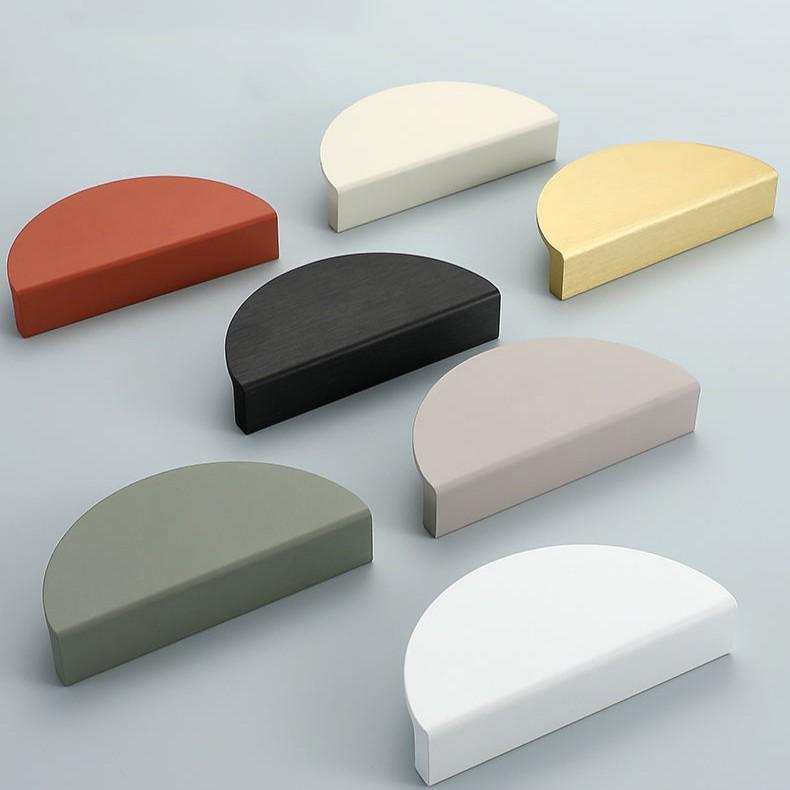 Polo kruhové hliníkové rukojeti v barvách Morandi pro dveře moderní minimalistické dětské skříně