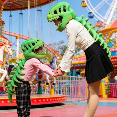 Plyšová hračka Kostra dinosaura Realistický kostým dinosaura s flexibilnou fixáciou chrbtice a zvukovými efektmi Ľahká čelenka pre halloweensky kostým