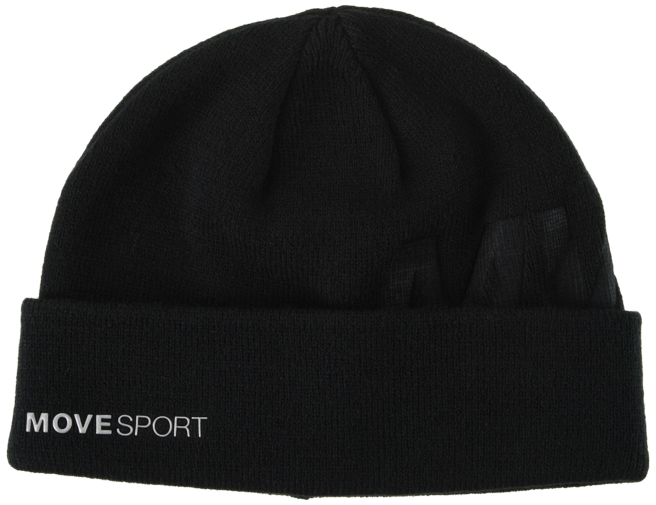 

Move Sports Descente Knit and MVSP DMAWJC73 Free Size Cap, Warm, Reflective, Sweat-Wicking, Quick-Drying, Antibacterial, Odor-Resistant, Black,