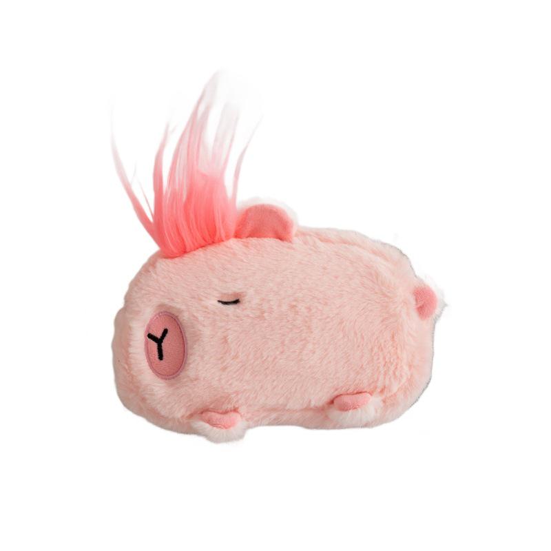 Frizzy Capybara Pencil Case - Large Capacity Desktop Stationery Bag for Students