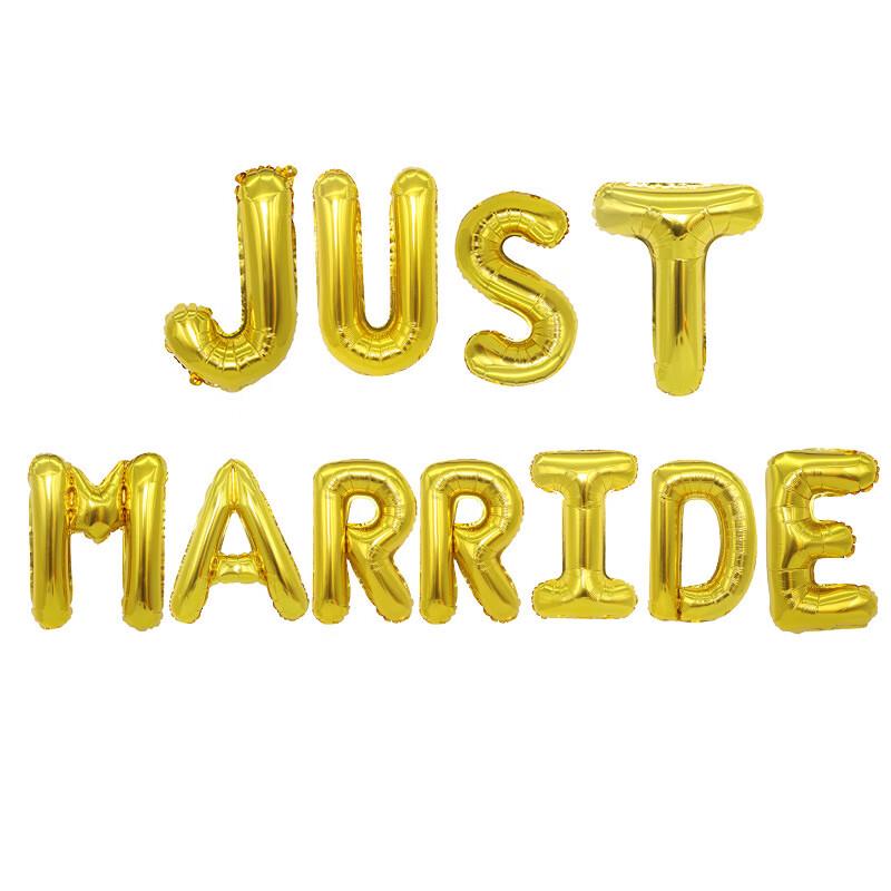Just Married Letter Balloons