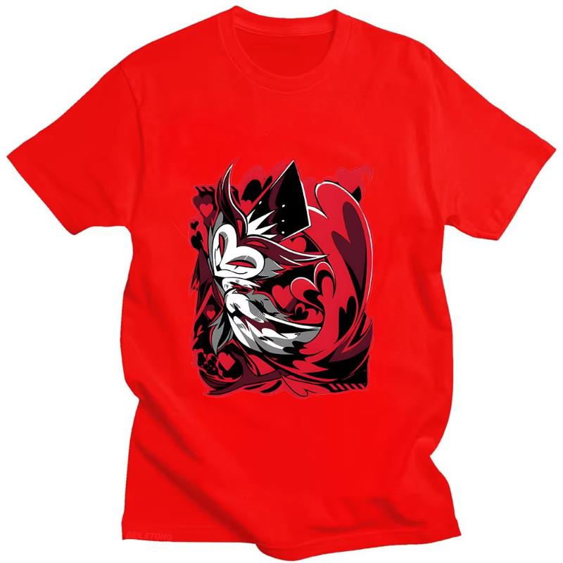 Helluva Boss Tshirt Cartoon Print Harajuku Kawaii Teeshirt Short Sleeve Cute High Quality Tshirt Camisetas Oneck Soft Clothes