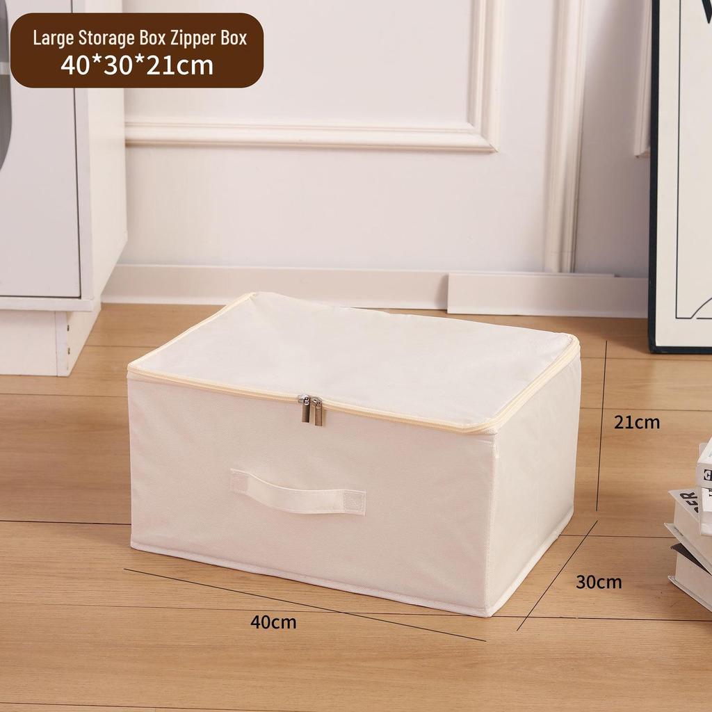 Cationic Soft Lid Fabric Storage Box: Large Capacity Wardrobe Organizer with Lock