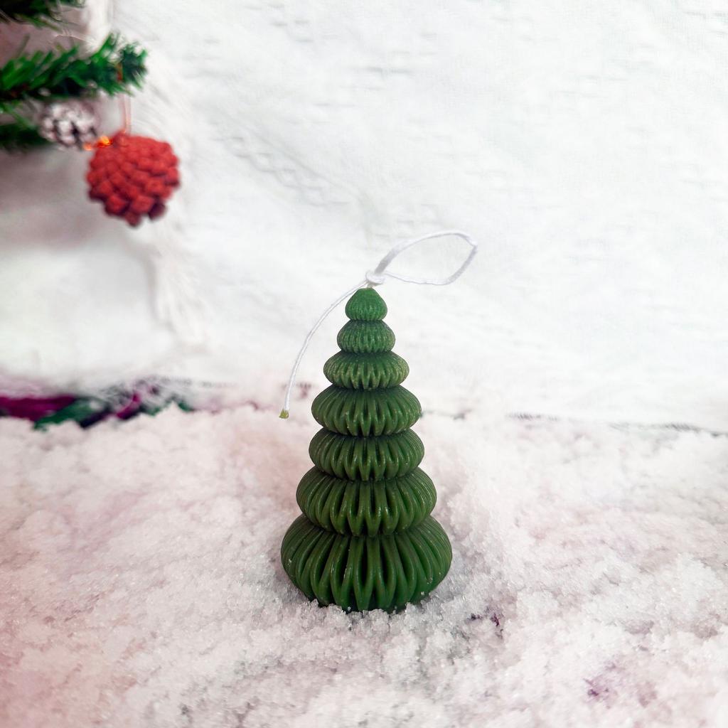 Christmas Macaron Colorful Creative Christmas Tree Shape Candle Christmas Gift Christmas Candle Candle Ornament