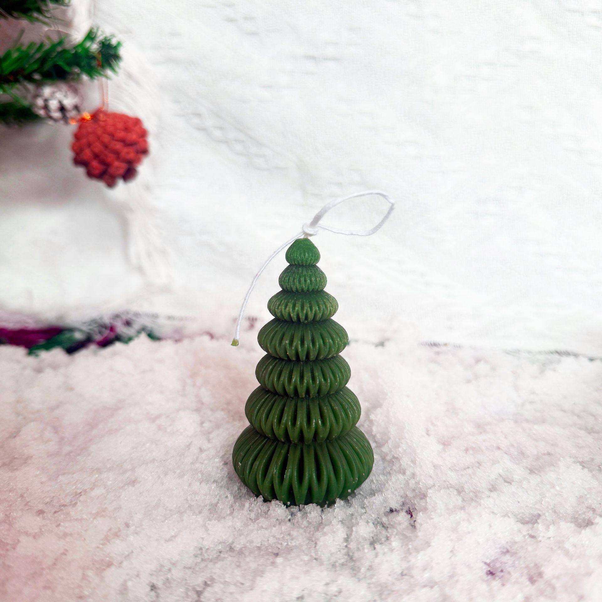 

Рождественский макарон Разноцветный Креативный Форма рождественской елки Свеча Рождественский подарок Рождественская свеча Украшение для свечи