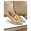New Style Crystal Wedding Shoes for The Bride-to-be, Featuring High Heels.