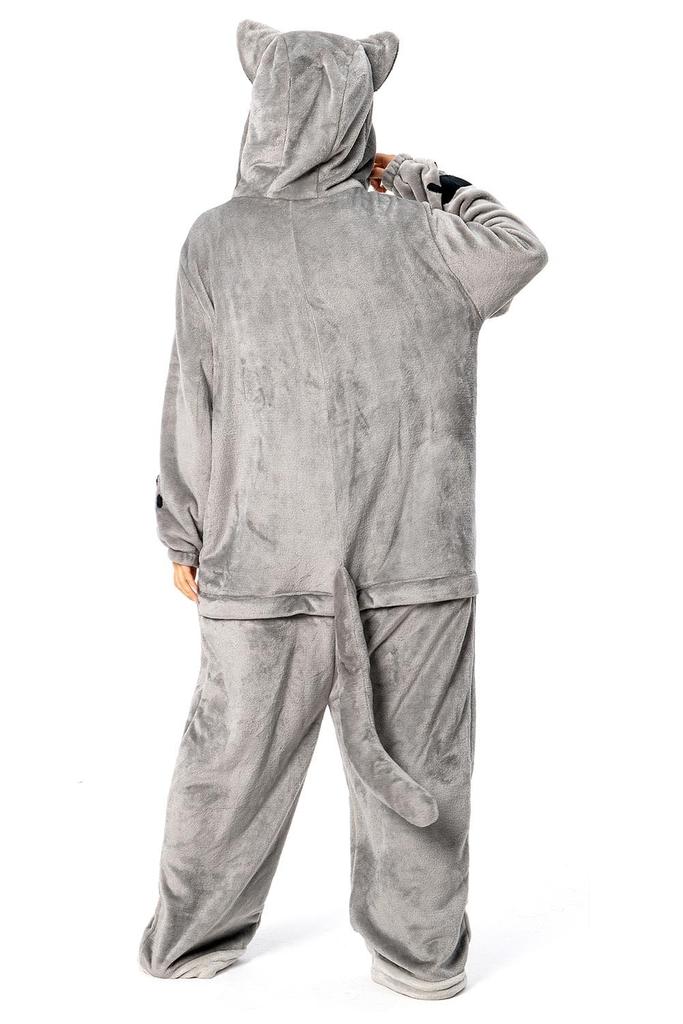 OLAOLA Cat Kigurumi Soft Animal Fancy Fluffy Winter Cold Protection L Pajamas, Blue, Cute, Adult, Loungewear, Costume, Dress, Pajamas, Flannel,