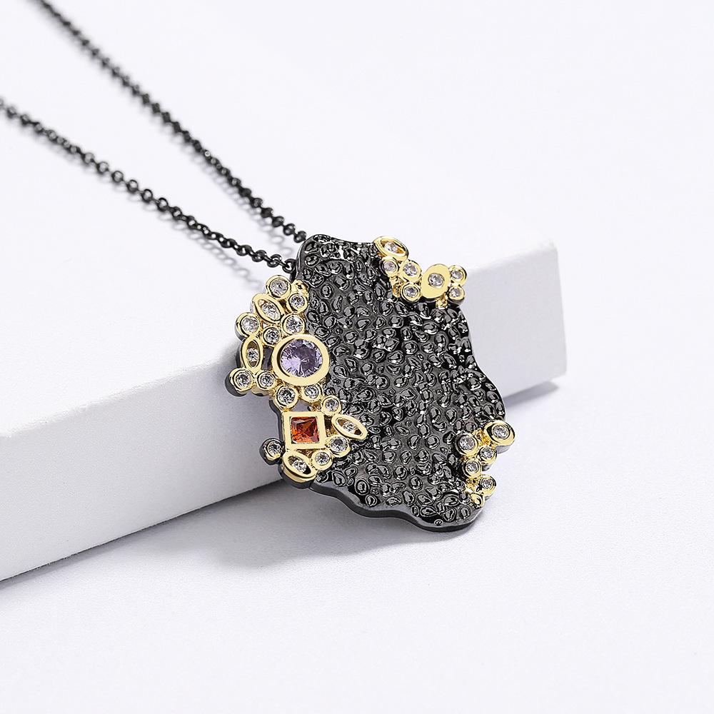 Guangdong Black Gold Boutique Ethnic Style Bohemian Two-Color Necklace Copper