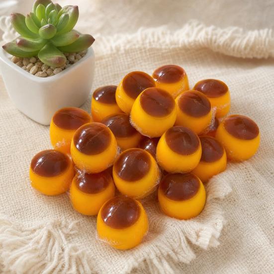 Caramel Pudding Stress Relief Toy, Soft Stretchy Fake Pudding Squeeze Toy, Simulated Food Pinch Fidget Toy for Kids Adults