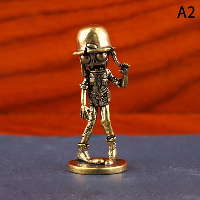 

1/2 шт. Латунная фигурка зомби Ретро латунный г-н. Статуэтка зомби Милые Маленькие Миниатюры Настольное Украшение Домашний Декор Очаровательный Декор