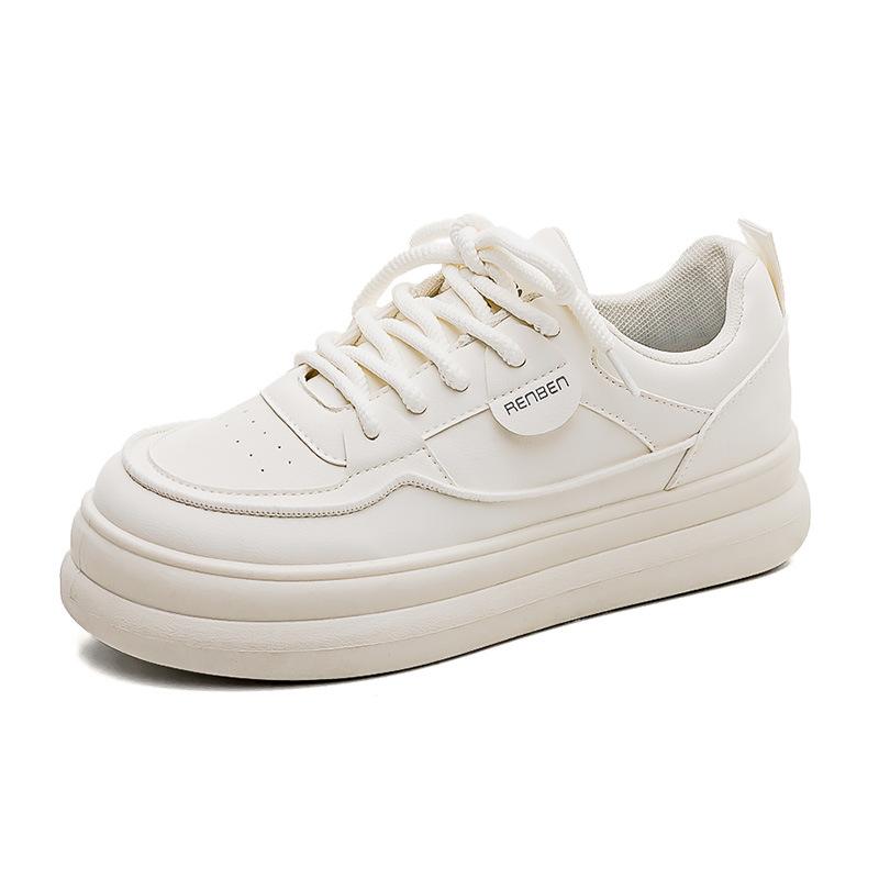 Super fire milk fufu round head versatile child spring and autumn women's shoes platform student casual sports board shoes