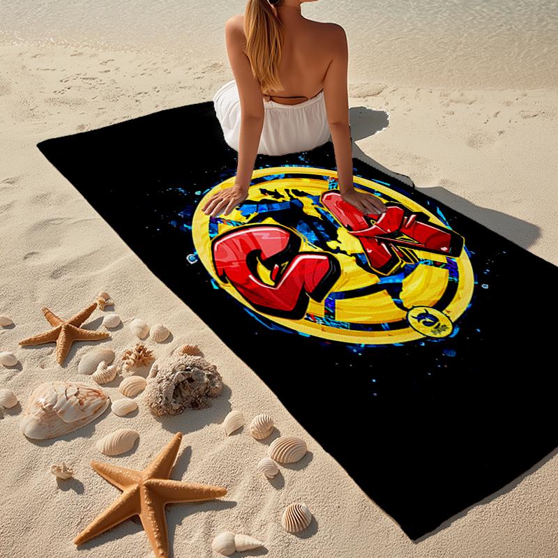 Club América Fashion Beach Towel: Ideal for Summer Adventures, Soft, Absorbent and Quick Drying, Suitable for Swimming and Bathing