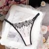 Thong Underwear Embroidery Flower Briefs Female Lingerie Women Thong Low Waist Panties Lace Panties