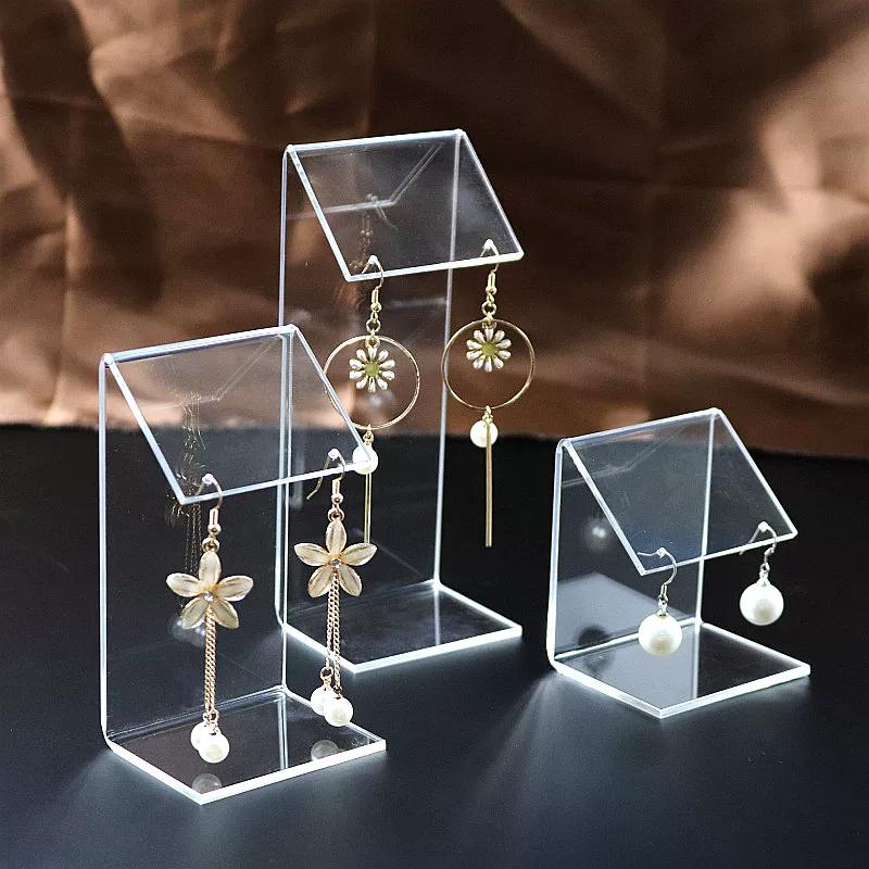 1pcs Transparent Acrylic Earring Display Stand Ear Studs and Earrings Display Rack Ear Accessory Storage Rack Multi-purpose Accessories Shooting Props