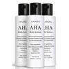 3er-Pack AAMZG AHA Feuchtigkeitsspendende & Glättende Körperlotion für weiche und glatte Haut – Nicht fettende Formel 100 ml