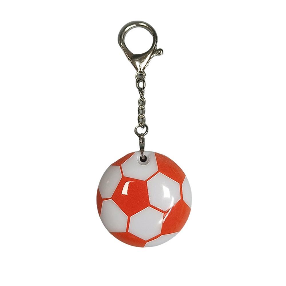 Soft Glow LED Football Keychain Portable Backpack Light Pendant Soccer Key Ring Hook  Sports Fans красный