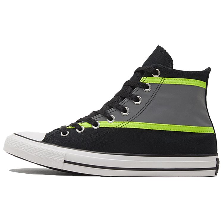 Converse Chuck Taylor All Star Hi-Vis Canvas Wrap Non-Slip Shock Absorption High-Top Skate Shoes Unisex Sneakers Black Green Gray 169451C