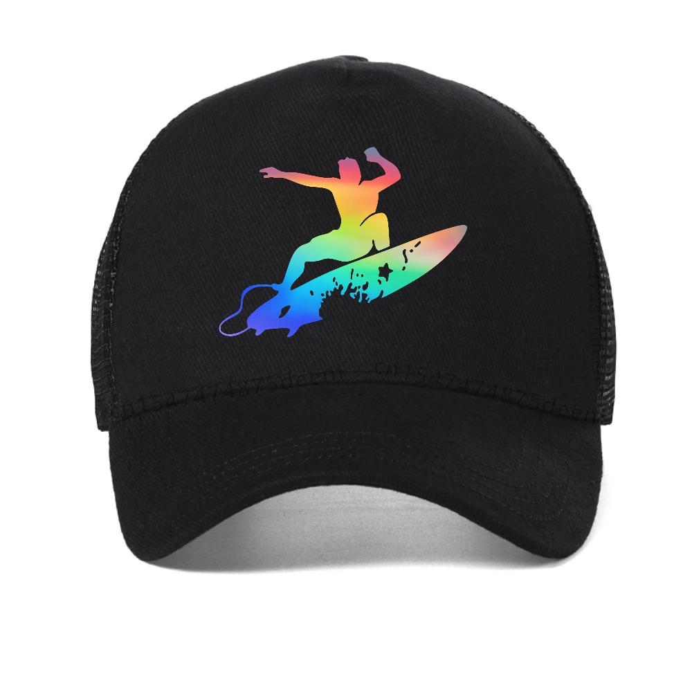 Hilarious Surf Wave Hawaiian Print Mesh Baseball Cap Fashion Adjustable Trucker Caps Casual Summer Sun Snapback Hats