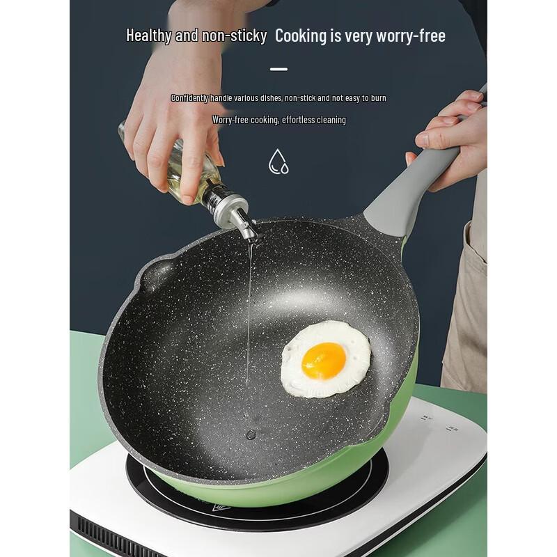 COOKER KING 32cm Maifan Stone Non-Stick Wok