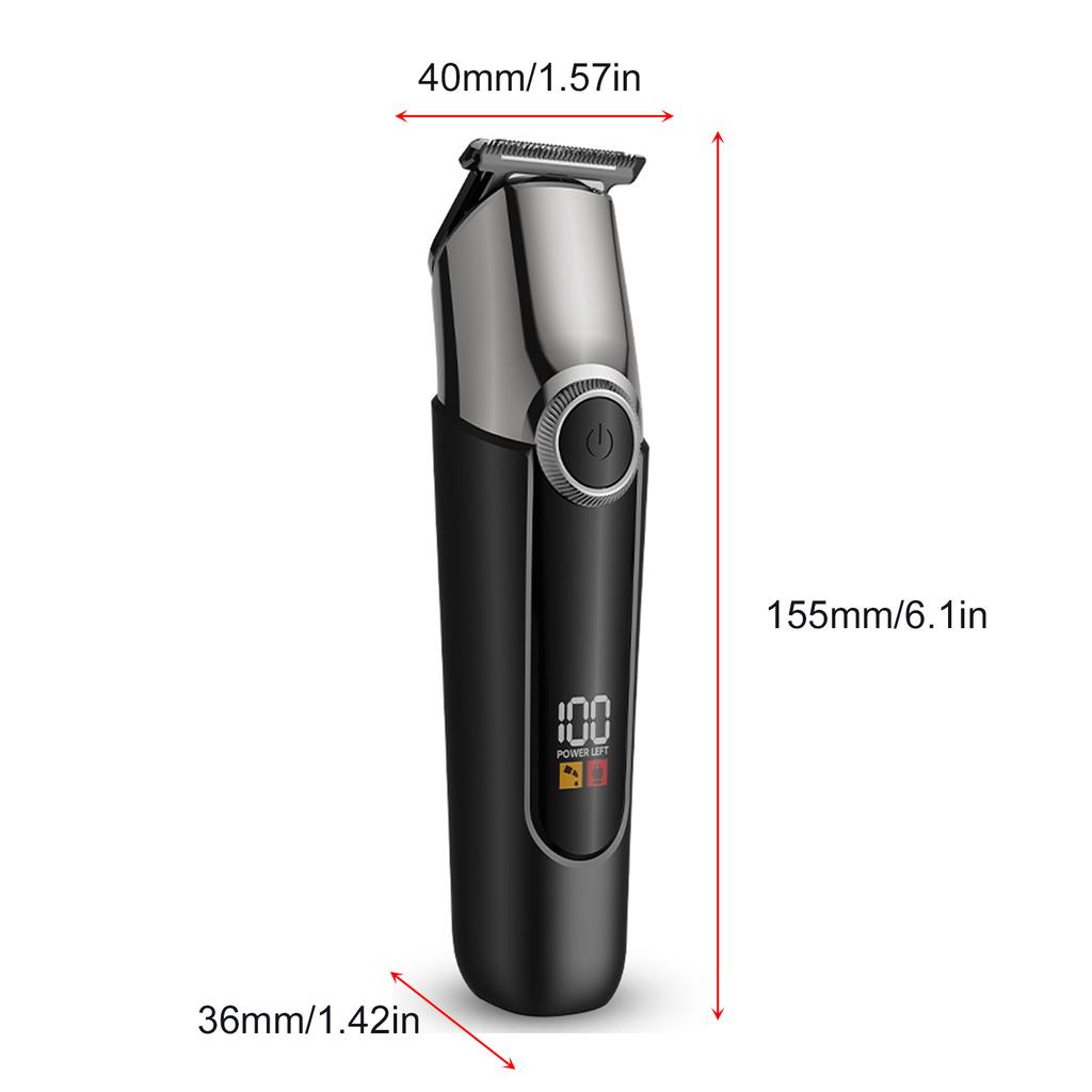 Cordless Hair Clippers for Men Multifunctional 5In1 Beard Nose Shaver with LED Digital Display