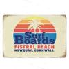 Vintage Surfing Beach Metal Sign  Waves Summer Wall Art Poster  Coastal Decor for Bar Porch Surfing Club  Retro Tin Sign for Hom