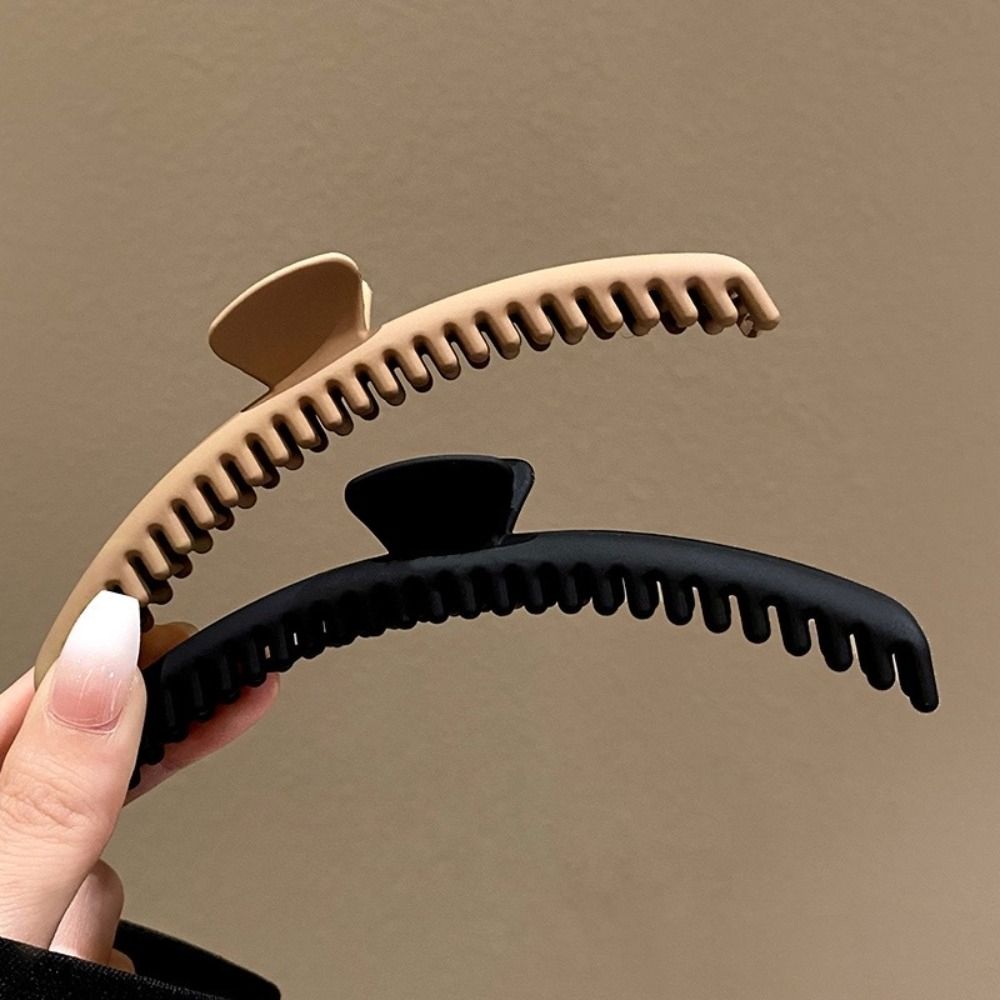 Large Thin Shark Clip Solid Color Geometric Hair Claw Temperament Matte Claw Clip  Girls