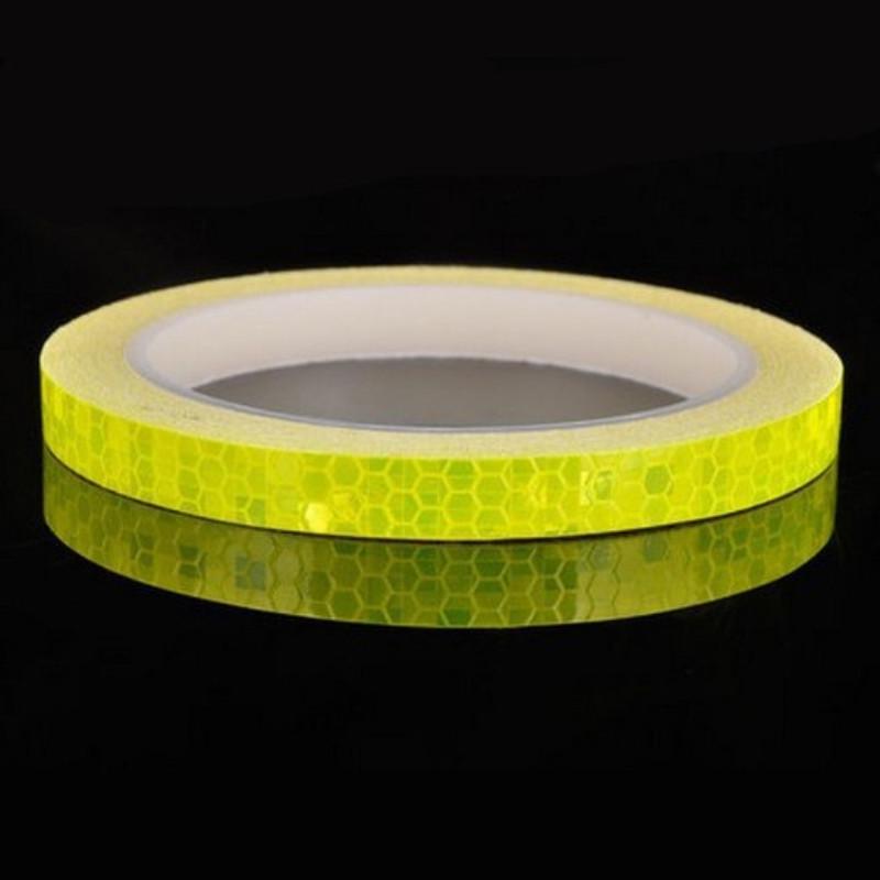 800cm/315cali Fluorescencyjna Naklejka Odblaskowa na Rower Motocyklowa Naklejka na Koło i Nadwozie Taśma Zapewniająca Bezpieczeństwo Podczas Jazdy Nocą